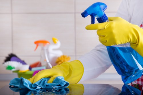 Local cleaning team preparing an Ilford property after building work