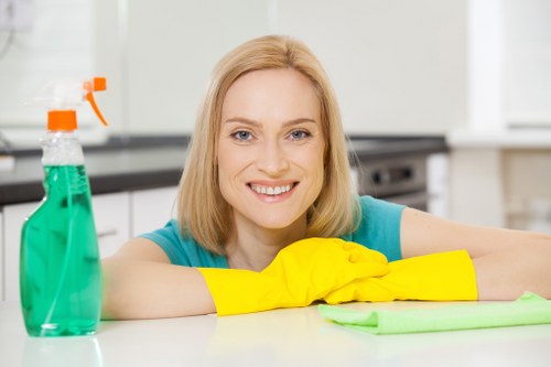 Local cleaning team preparing an Ilford property for final inspection